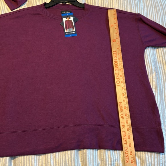 Lucky Brand Women’s potent purple Crewneck Pullover SoftKnit Sweater - Picture 8 of 10